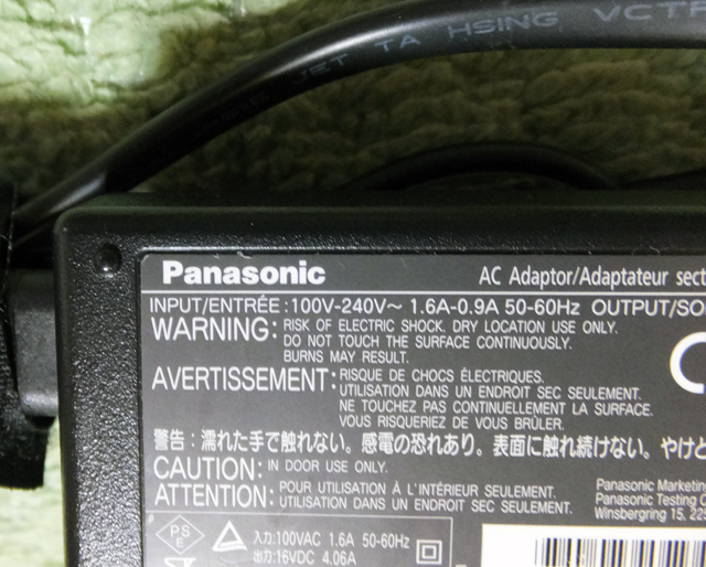  прекрасный товар / Panasonic оригинальный AC адаптор / CF-AA6412C M4 / Let\'s note let's Note / Panasonic 