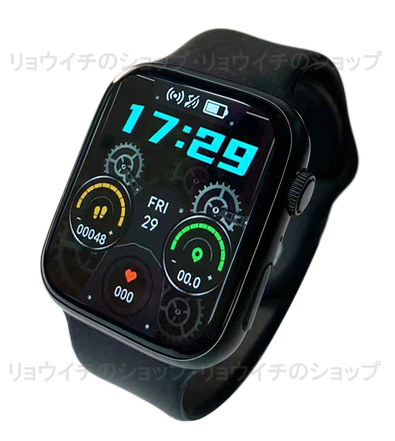 送料無料 Apple Watch 代替品 2.0インチ 大画面 スマートウォッチ 音楽 多機能 Watch8 健康 スポーツ 防水 血中酸素 血圧 iphone ブラックの画像5
