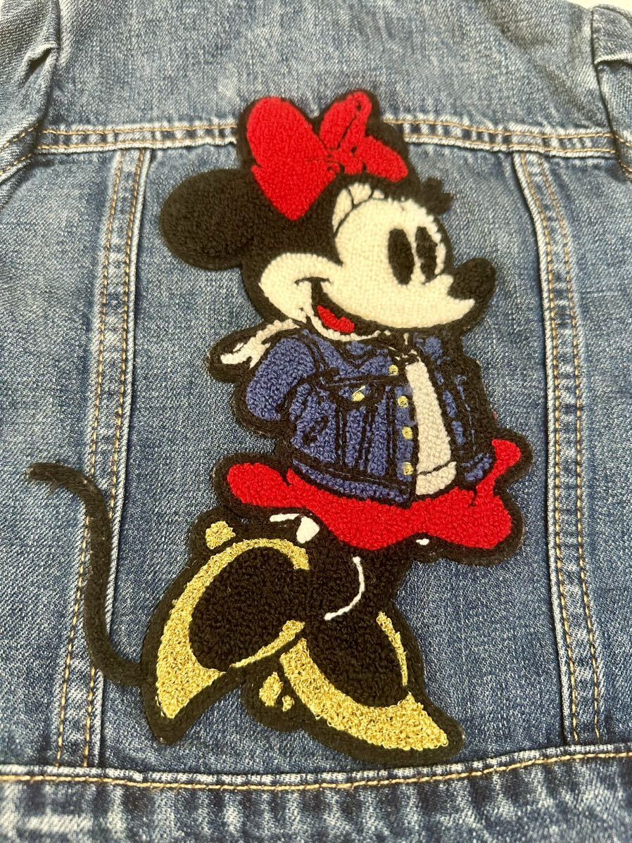 美品GAP Disneyコラボ ディズニー デニムジャケット ミニー刺繍 100cm 3YEARS_画像3