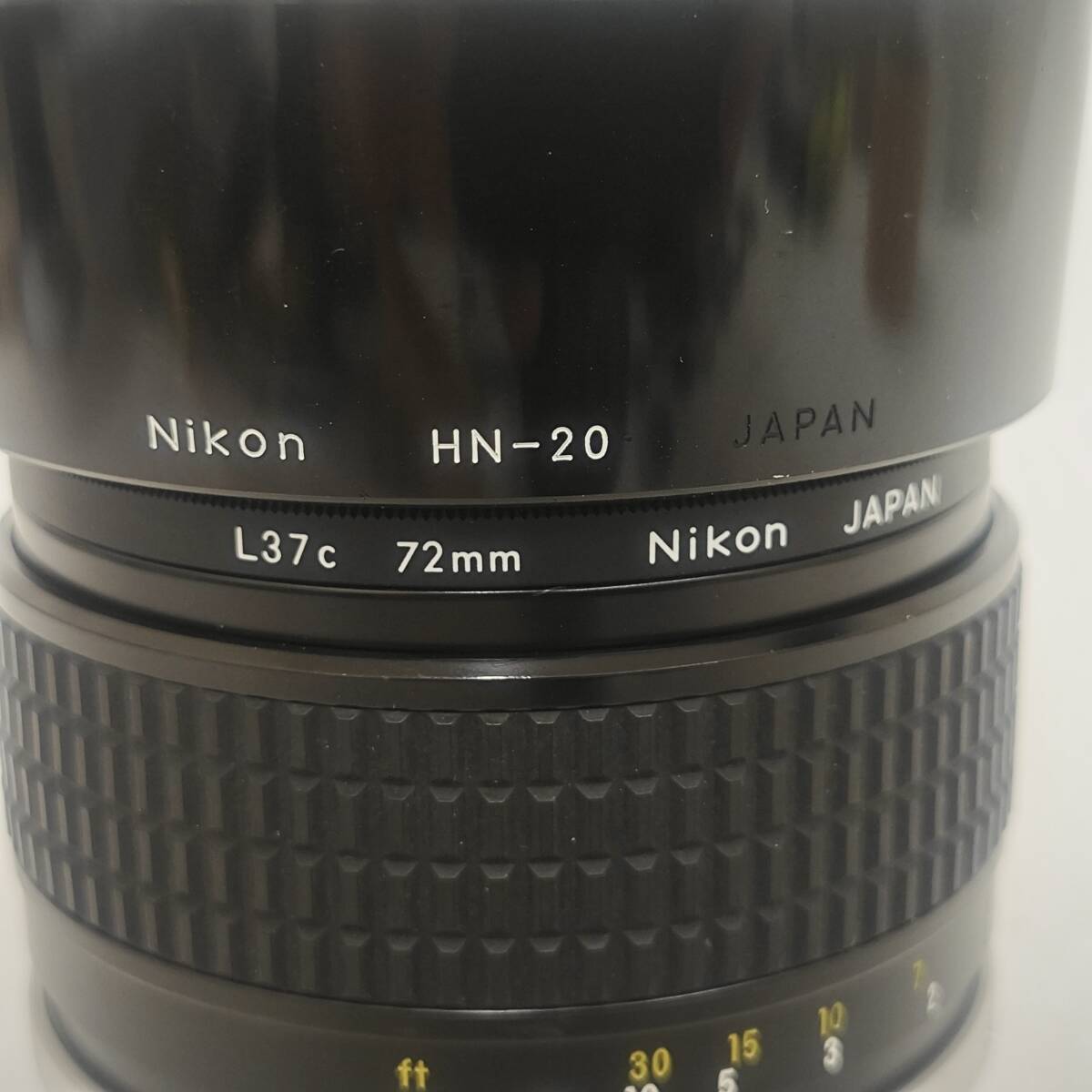 【M4828】カメラレンズ NIKON ニコン NIKKOR 85mm 1:1.4 / HN-20 フード 一眼レフカメラ L37cフィルター_画像5