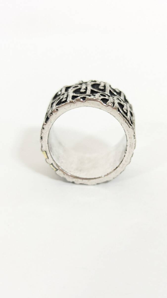 [H2508] Christian Dior Christian * Dior Toro ta- кольцо кольцо No2 6 печать черный / белый 