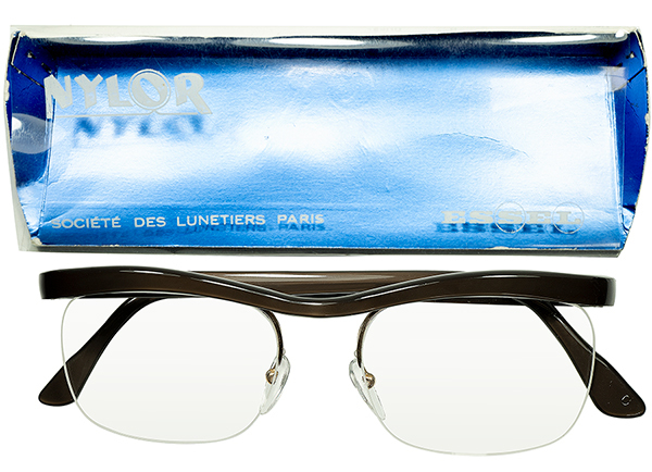 無機質ヨーロッパモード 1960sフランス製デッドFRAME FRANCE 仏最大級老舗 ESSELエッセル 金張りx元祖ナイロールAMOR STYLE 眼鏡 size53/19
