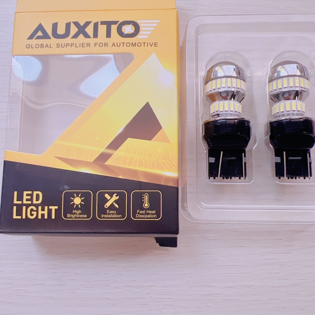 AUXITO T20 led バックランプホワイト 超拡散レンズ 車検対応 2個