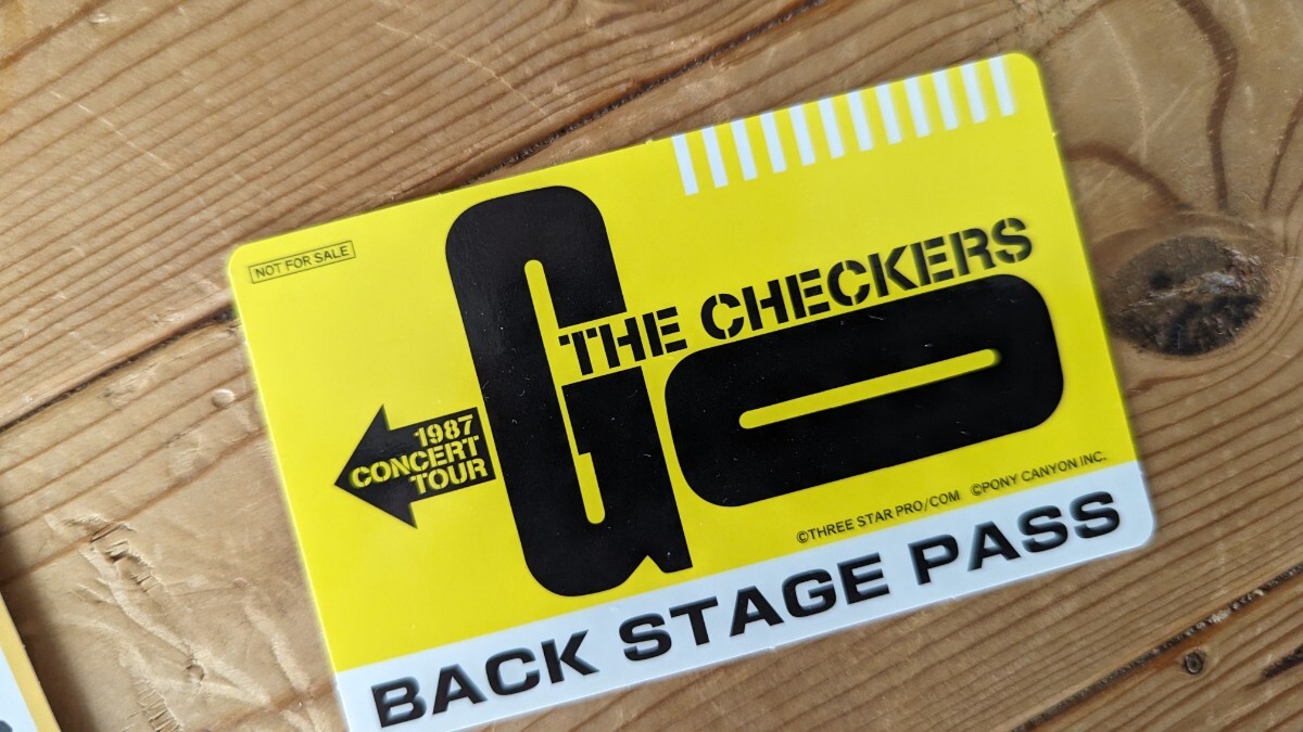 映画◆THE CHECKERS チェッカーズ「GO」 1987 CONCERT TOUR 使用済チケット半券と記念ステッカーとコースターの画像4