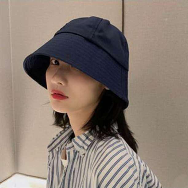 バケットハット 韓国 レディース 帽子 UVカット つば広 小顔 黒 M　深め_画像3