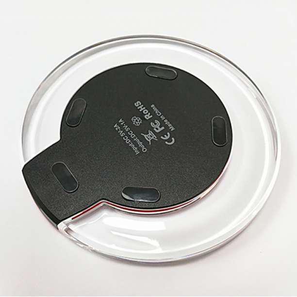 ワイヤレス充電器 iPhone Android 黒 USBケーブル LED_画像5