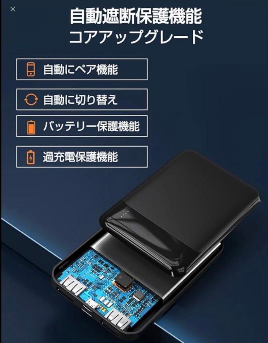 【プレゼント付き在庫処分】モバイルバッテリー 6800mAh 軽量 小型 急速充電 2台同時充電 温度保護 残量表示 PSE認証