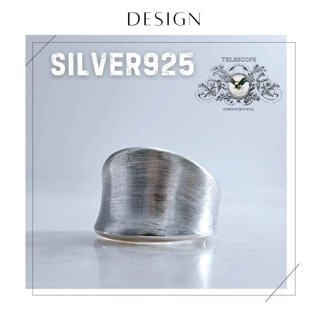【調整可能】新品 シルバー925　フリーサイズ　逆甲丸　オープンリング silver925 s925 メンズ  指輪 シンプル