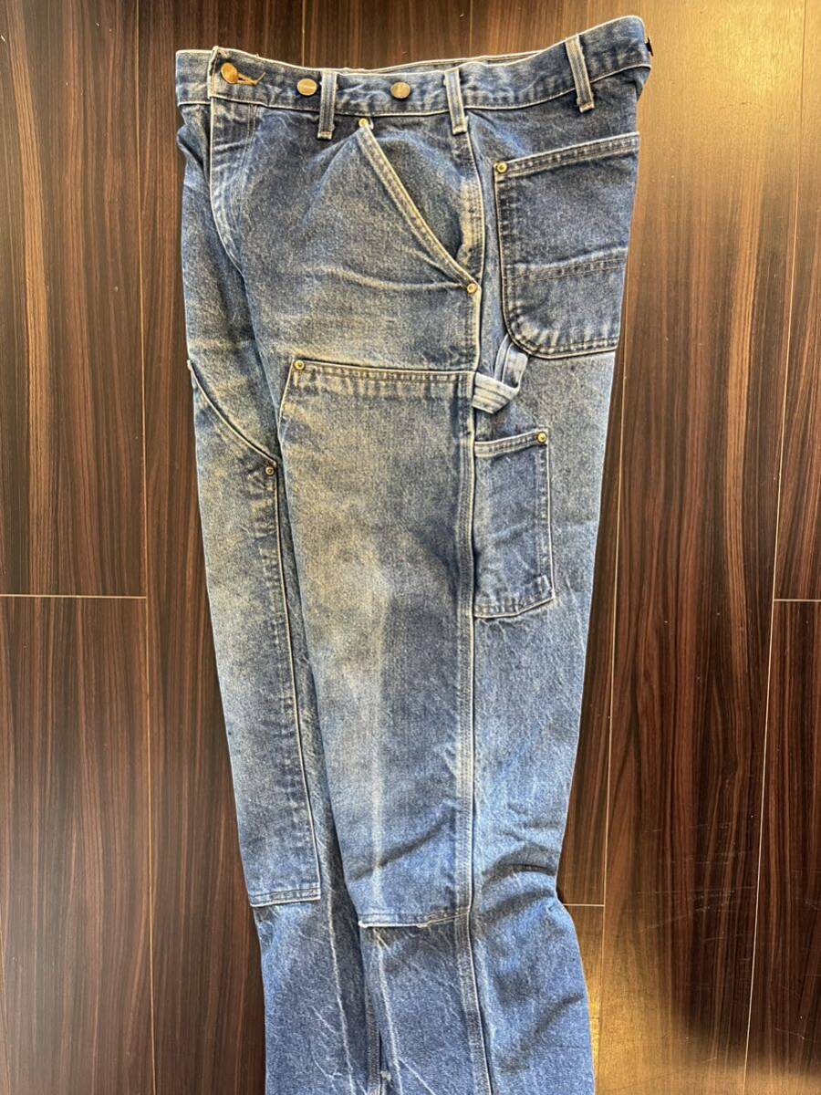 W33 L30 USA製 カーハート ダブルニー ペインターパンツ デニム ジーンズ Carhartt ワークパンツ _画像6