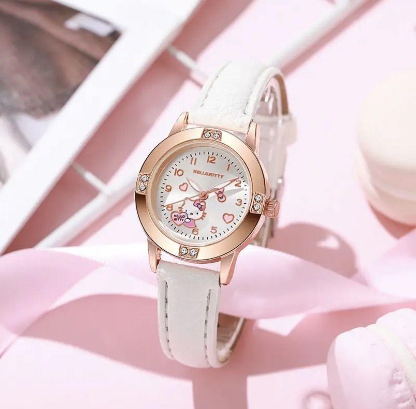 a80* новый товар не использовался * женский Hello Kitty наручные часы часы белый кварц симпатичный часы аксессуары браслет мой mero