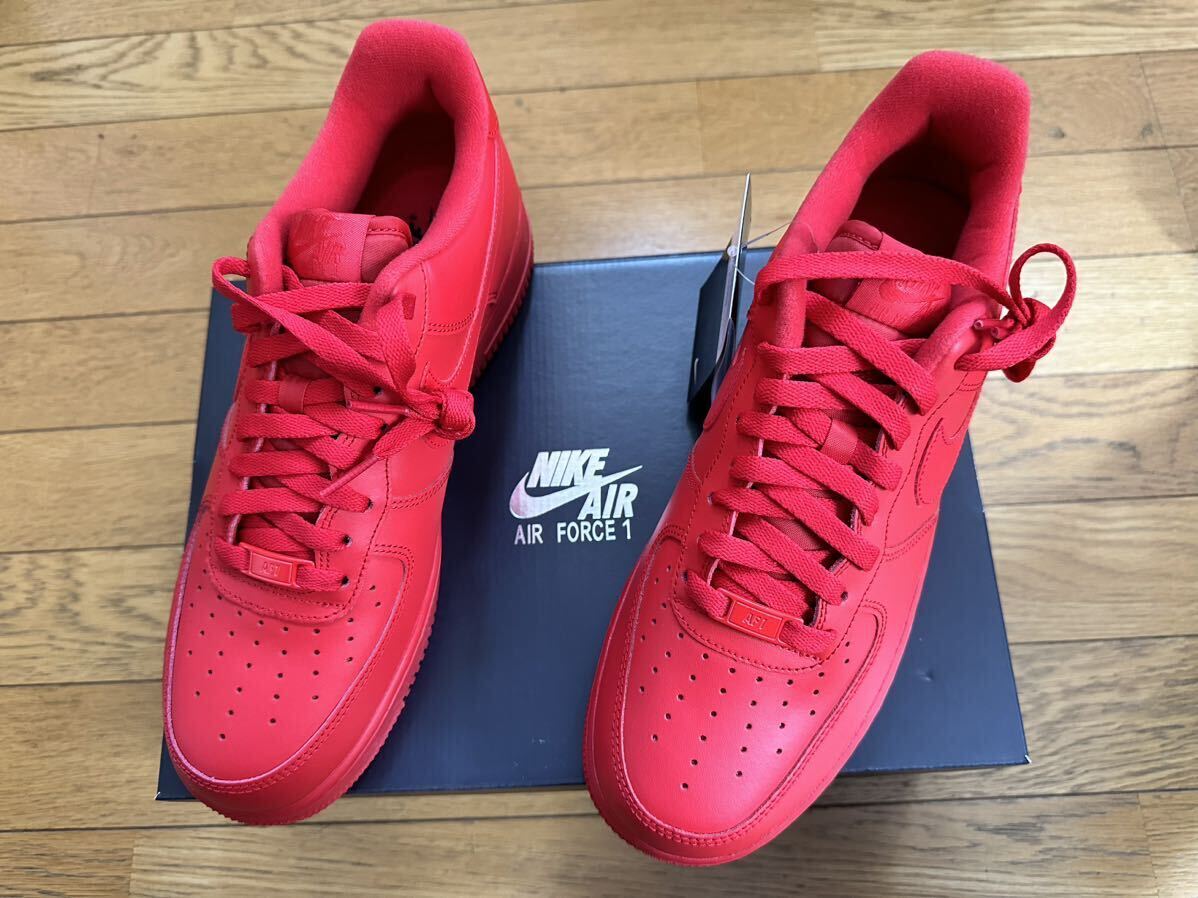 送料無料 未使用品 ナイキ エアフォース1 ロー ‘07 LV81 トリプルレッド27cm NIKE AIR FORCE1 TRIPLE RED US9 バッシュ NBA の画像8