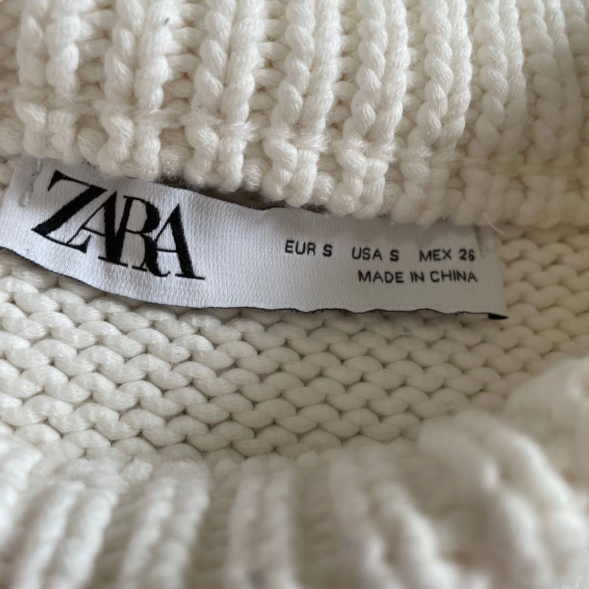 ベスト ノースリーブ セーター ニット ニットベスト ホワイト ZARA ザラ S