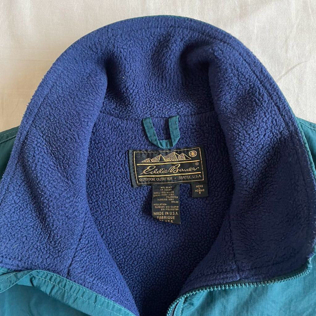 5530円 80s Eddie Bauer 黒タグ USA製 L ナイロン フリース 5530円 80s Eddie Bauer 黒タグ USA製 L ナイロン フリース