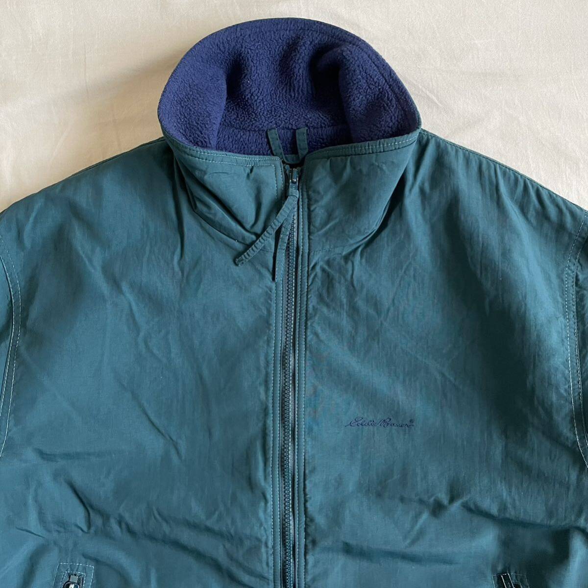 5530円 80s Eddie Bauer 黒タグ USA製 L ナイロン フリース 5530円 80s Eddie Bauer 黒タグ USA製 L ナイロン フリース