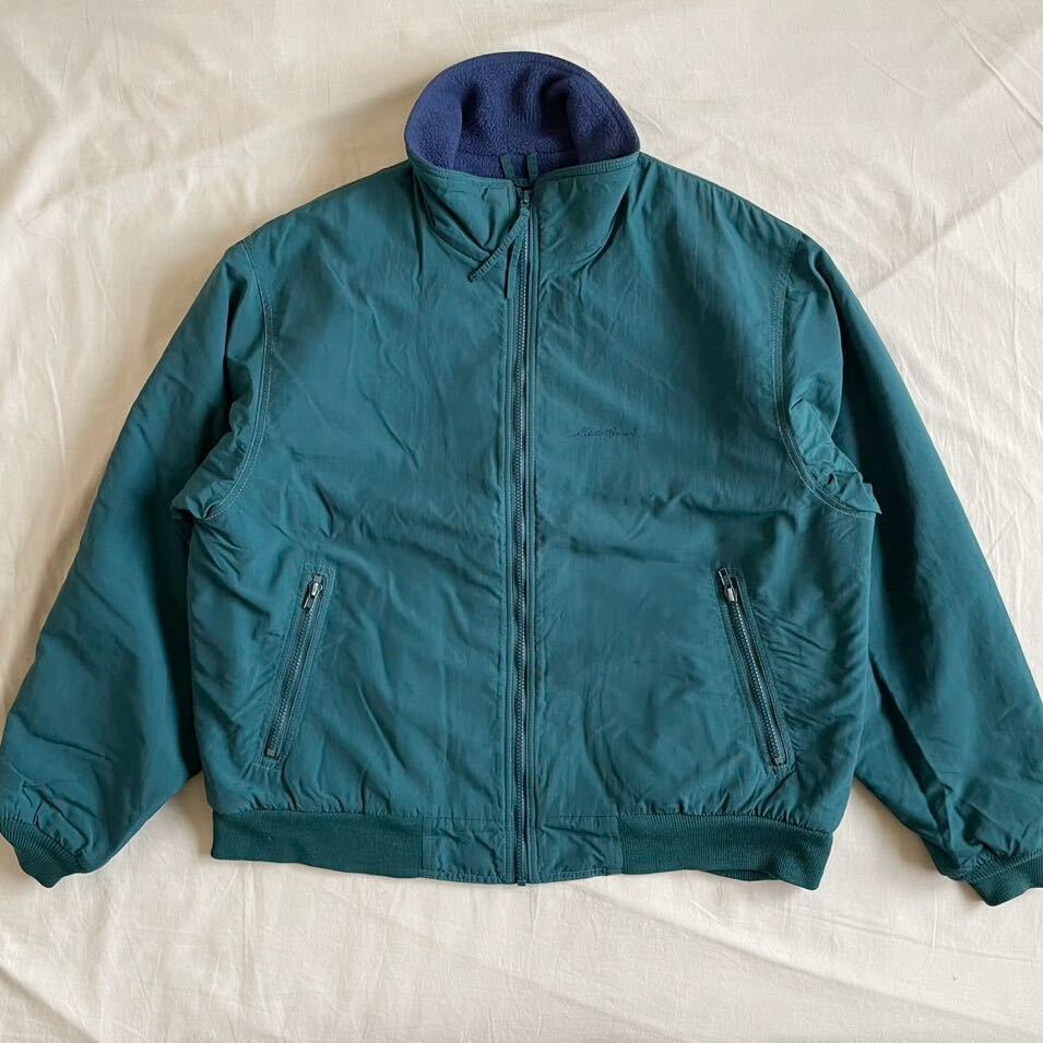 5530円 80s Eddie Bauer 黒タグ USA製 L ナイロン フリース 5530円 80s Eddie Bauer 黒タグ USA製 L ナイロン フリース