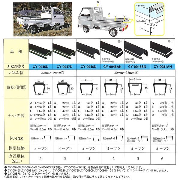 【大型商品】 大野ゴム工業 OHNO 荷台 パネルカバー CY-0046N スバル サンバー KS3 KS4 荷台プロテクター 軽トラック 軽トラの画像2