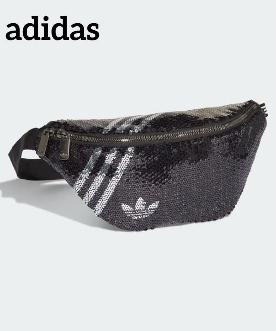 adidas アディダス　スパンコールウエストポーチ　ショルダーバッグ_画像1