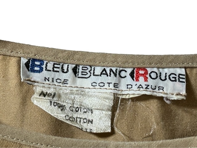 希少USA買付80’Sビンテージ★フランス製BlueBlancRouge★フレンチスリーブ・ワンピース★Lの画像3