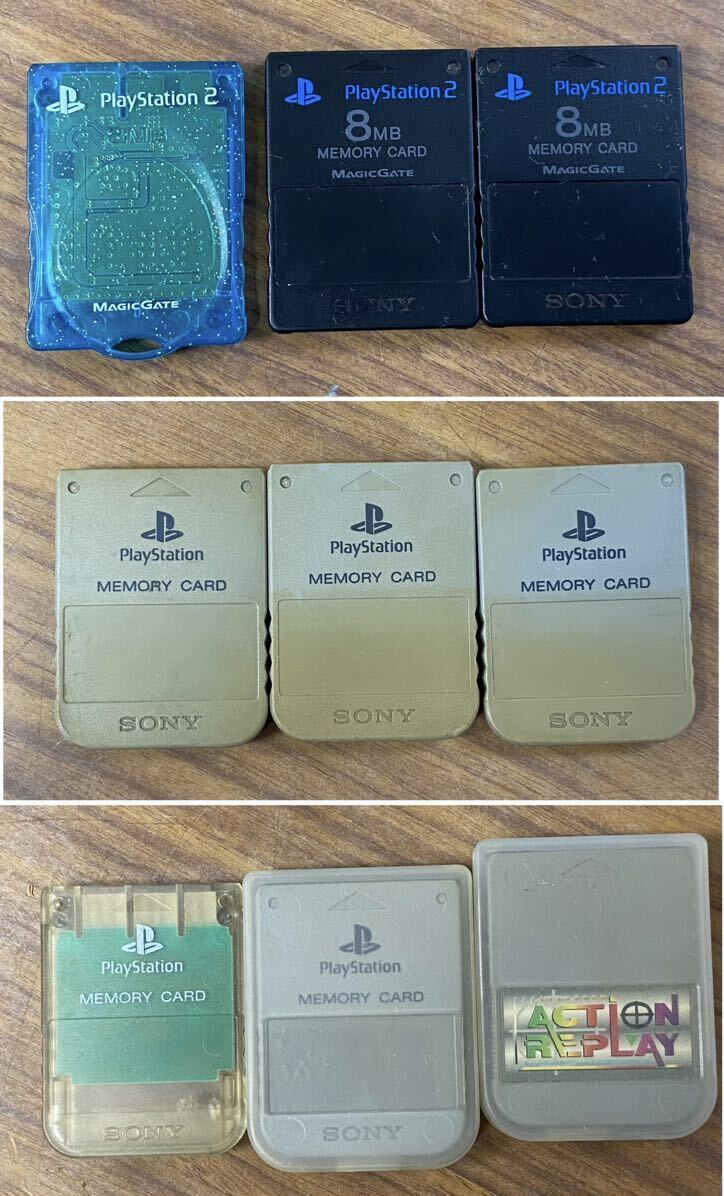 【ジャンク】 PlayStation メモリーカード PS2 PS1 / ※動作未確認 / ホコリ傷汚れあり まとめて セットの画像1