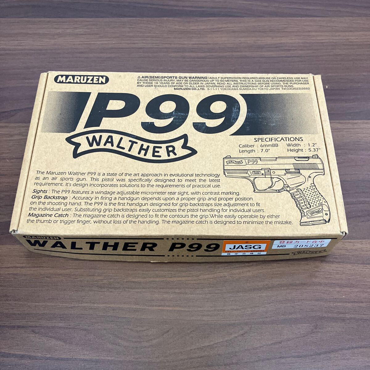 マルゼン ガスブローバック WALTHER P99 ワルサーP99 ブラックモデル ガスガン エアガン ガスブローバック の画像1