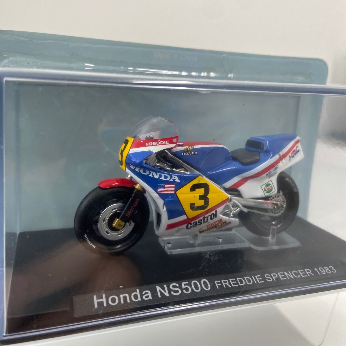 デアゴスティーニ チャンピオンバイクコレクション 1/24 HONDA NS500 #3 Freddie Spencer 1983 ホンダ フレディ スペンサー HRC ミニカーの画像2