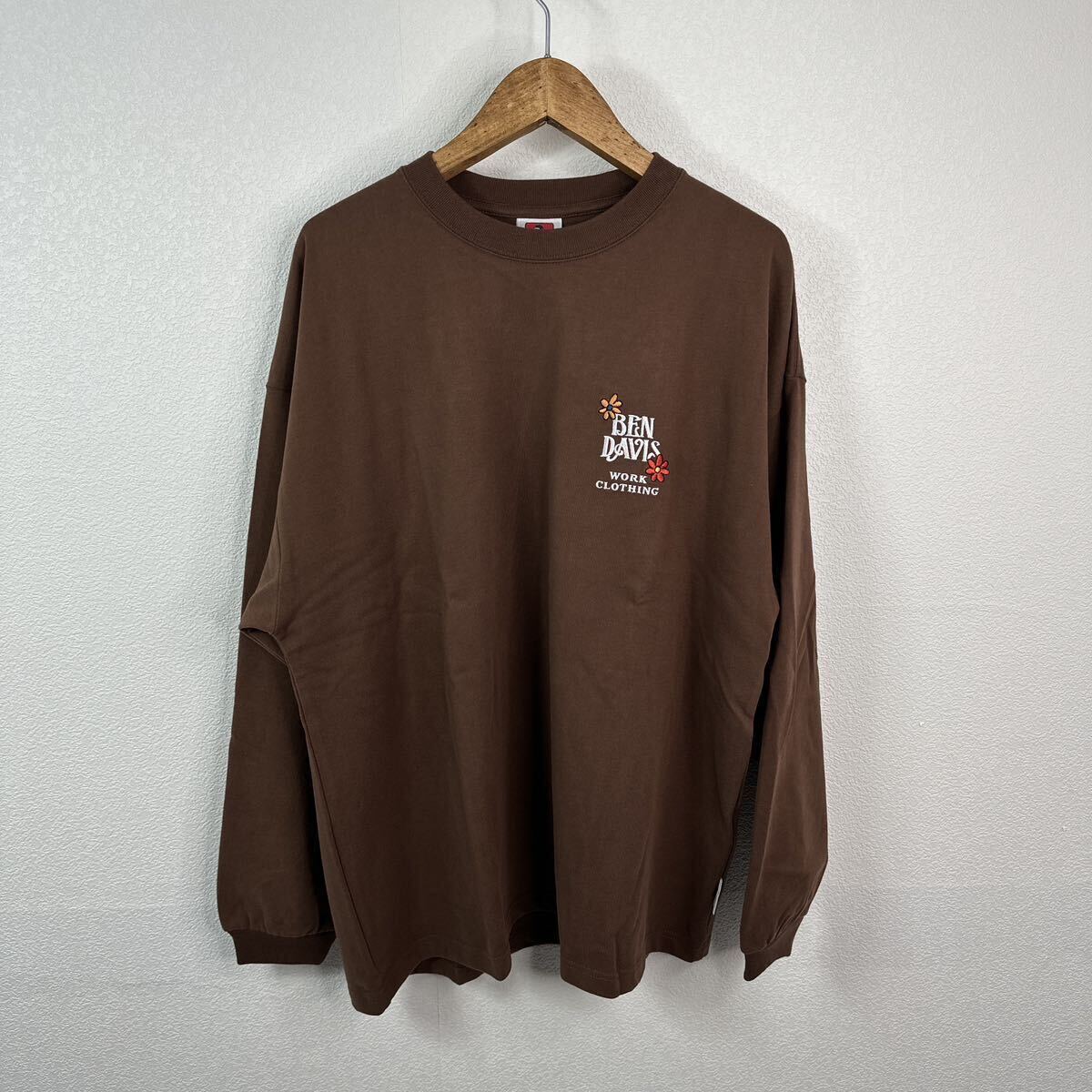 50%OFF【新品・未使用】BEN DAVIS Harvest Brushed L/S Tee (ハーベスト ブラッシュドロンT) / ブラウン[C-24380022 ]の画像2