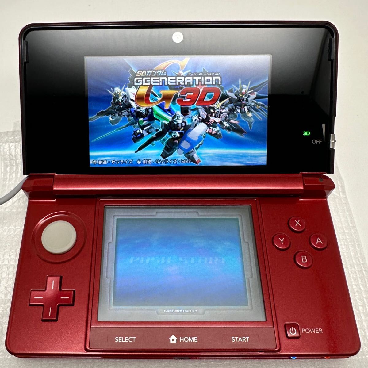 ★希少 ほぼ完品 本体美品★SDガンダム GGENERATION 3D シャア専用ニンテンドー3DS プレミアムボックス★1円スタート レア ARカード未開封の画像2