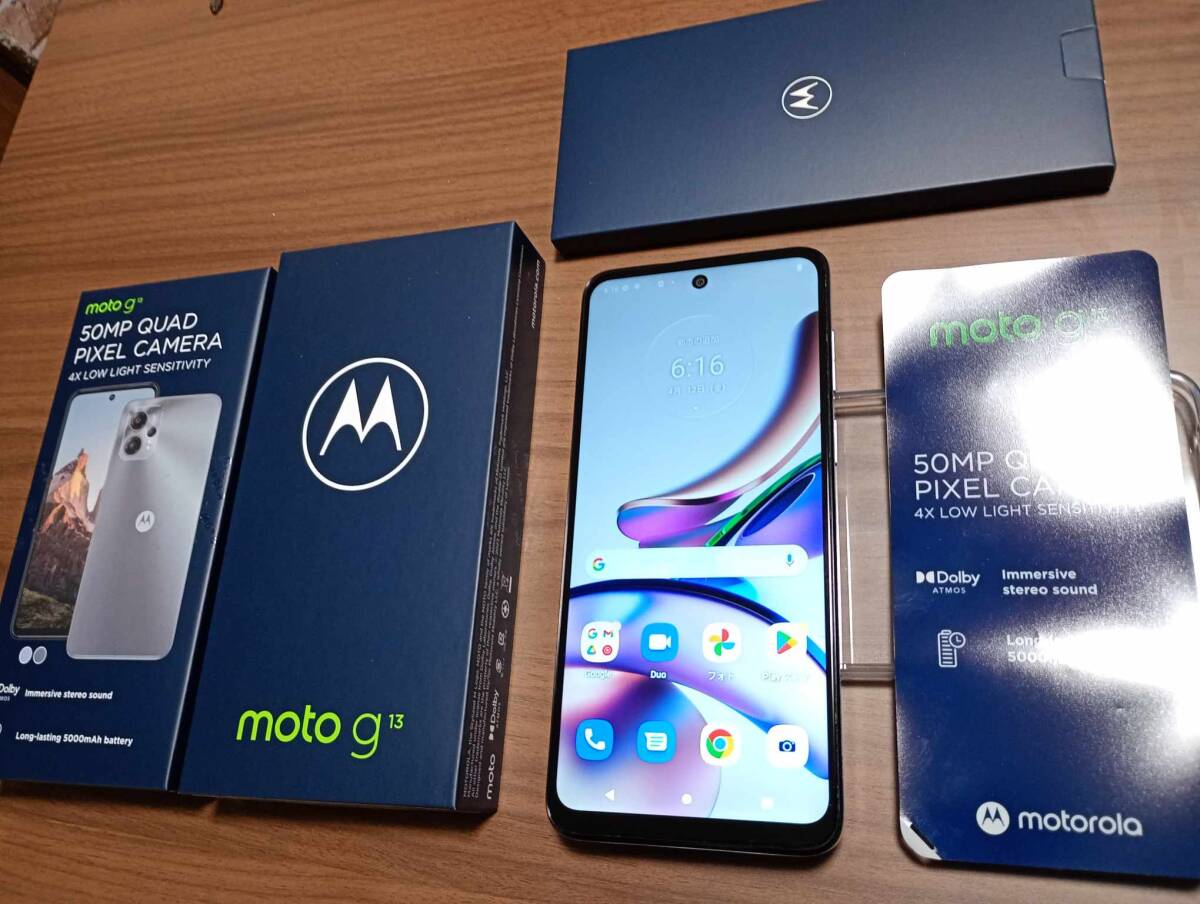 美品 moto g13 国内版SIMフリー スマホ モトローラ 即日発送 土日祝発送 13500円即決 送料込