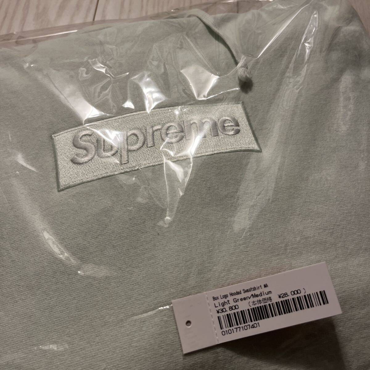 supreme box logo Hooded Sweatshirt light green Mサイズ_画像4