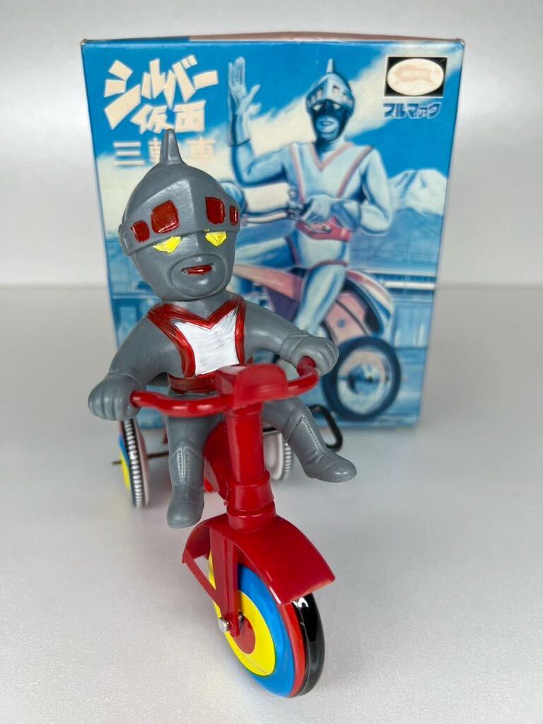 bruma.k серебряный маска трехколесный велосипед редкий очень редкий Showa Retro прекрасный товар подлинная вещь 1 иен старт 