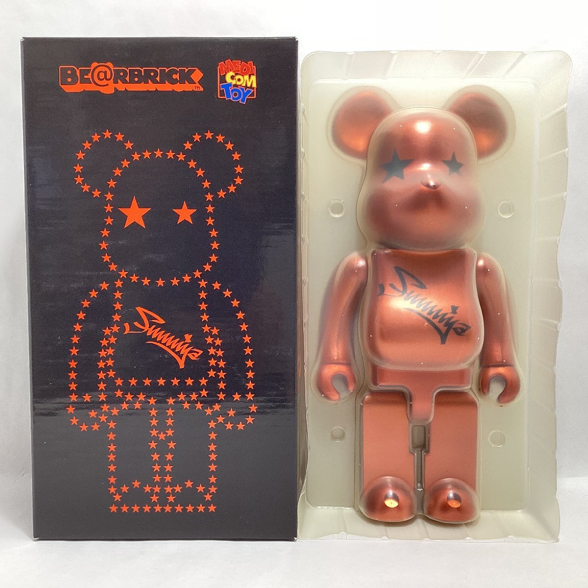 開封品 未使用 BE＠RBRICK ベアブリック キャラ博限定 藤井フミヤデザイン 400% 全高約28cm 2002年 メディコムトイの画像1