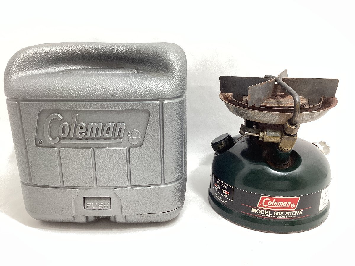 ※現状品　Coleman　コールマン　508 ストーブ　1988年3月製　緑　MODEL 508 STOVE　シングルバーナー　コンロ