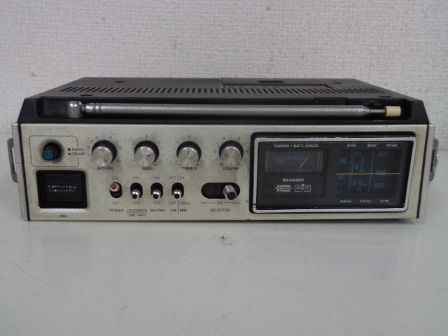  sharp MULTI-FUNCTION MIC Z-3000 FY-73J FM/SW/MW транзистор радио античный Junk 