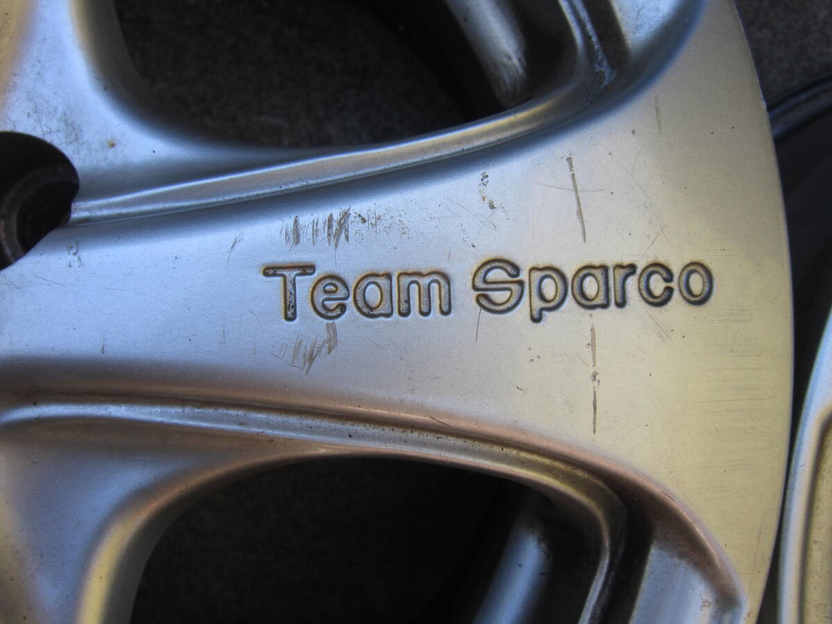 Team Sparco 15インチ 6JJ +40 PCD 100 4穴 ハブ径 約66mm 2本 ホイール チーム スパルコ_画像4