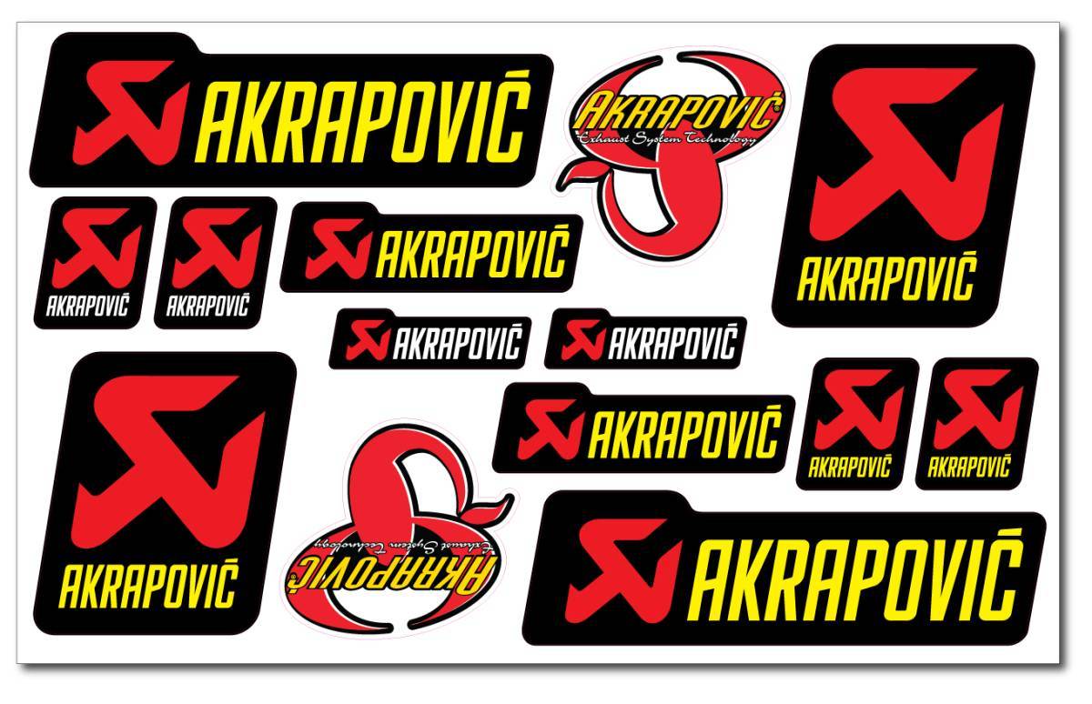 AKRAPOVIC Decal set アクラポビッチ ステッカー シール セット_画像3