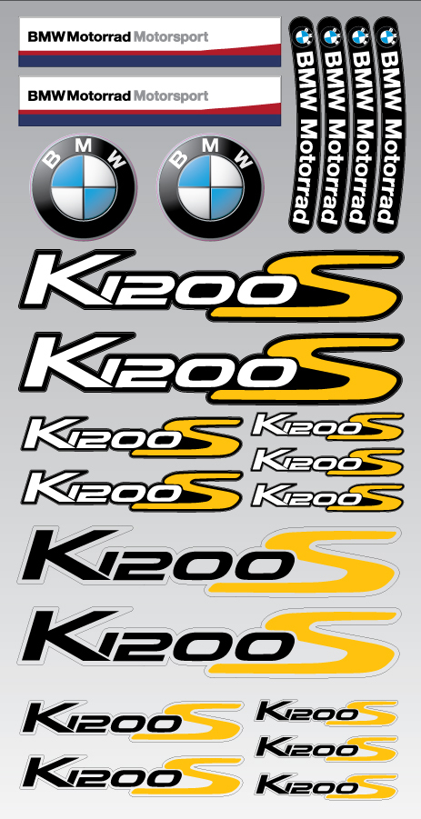 BMW Motorrad K1200S Stickers Decals ステッカー シール バイク デカール セット 送料無料_画像4