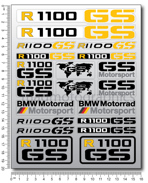 BMW Motorrad R1100GS motorcycle ステッカー デカール セット シール_画像3