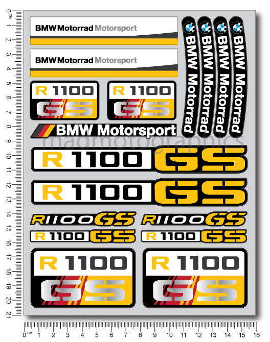 BMW Motorrad R1100GS motorcycle ステッカー デカール セット シール_画像2