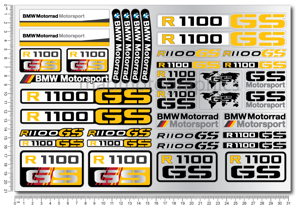 BMW Motorrad R1100GS motorcycle ステッカー デカール セット シール_画像1