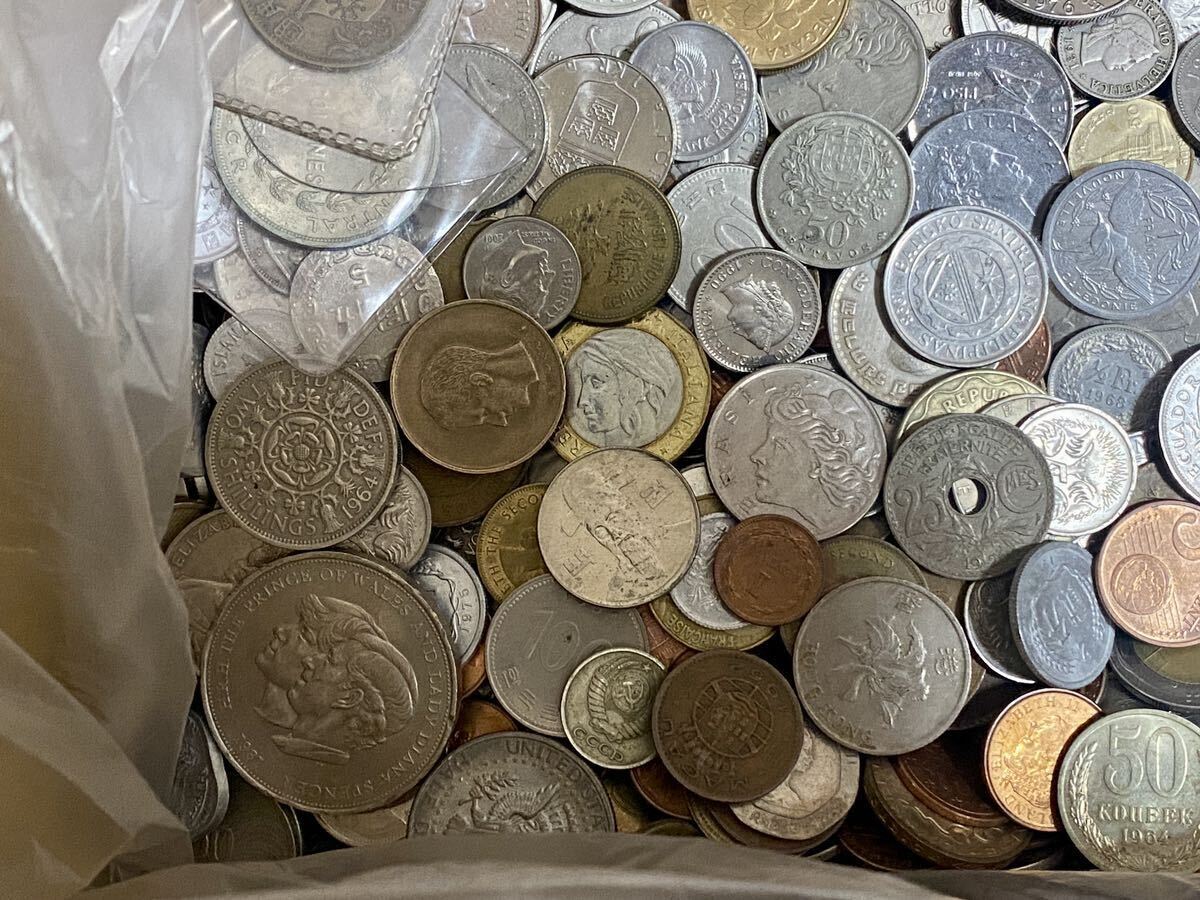 外国コイン 9.6kg 大量 海外外国銭 硬貨 の画像5