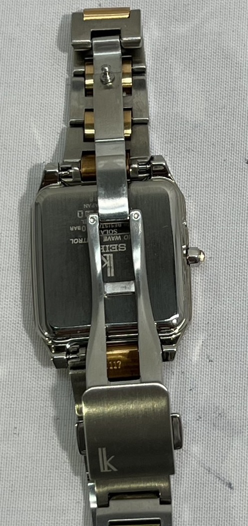 中古 電波受信機能故障 婦人 レディース 腕時計 SEIKO セイコー LUKIA ルキア 1B22-0CF0 ソーラー電波 SS 541978 240409-3_画像6