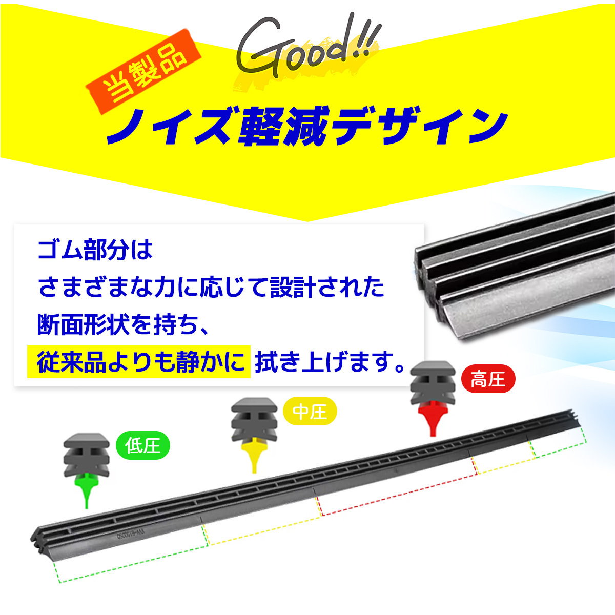 フォード FORD マスタング 5代目 04.09-09.02 エアロワイパー 2本セット 専用車種アダプタ付 左ハンドル LH 輸入車専用_画像10