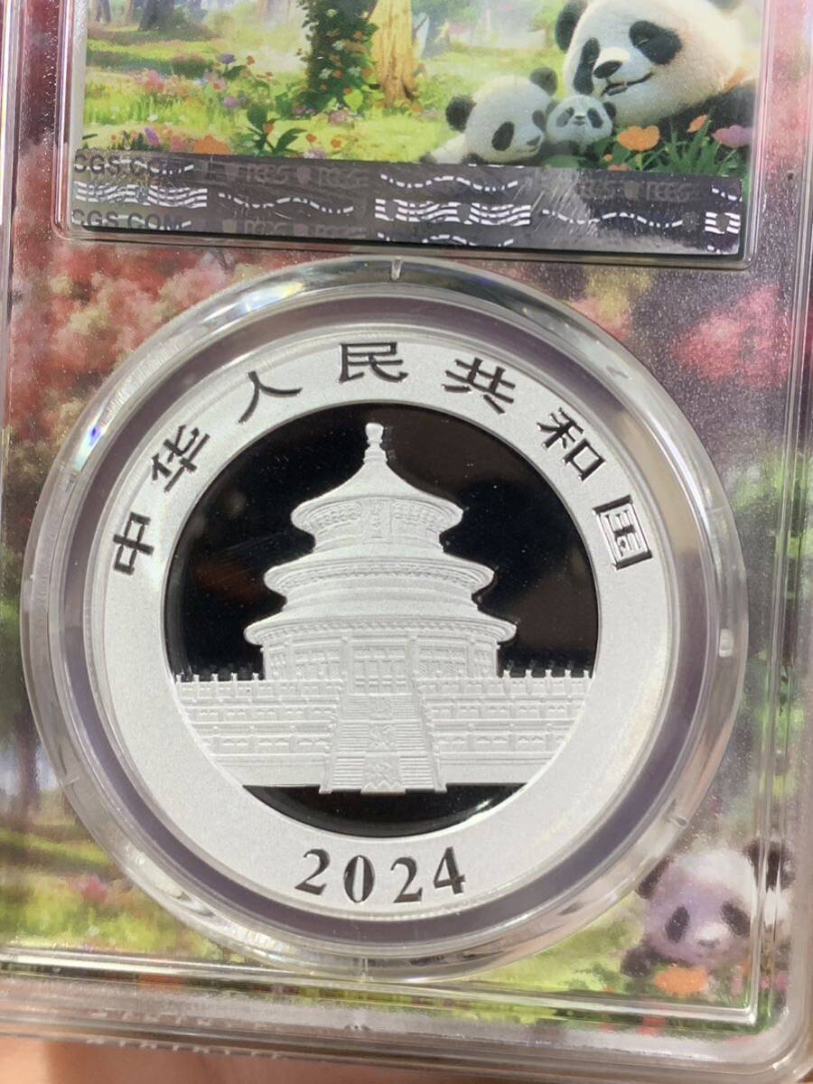 中国パンダ銀貨 2024年中華人民共和国パンダ10元 純銀 30グラムPCGS鑑定済みMS70 未使用 極美品 希少 収蔵品放出 非常に入手困難 の画像2