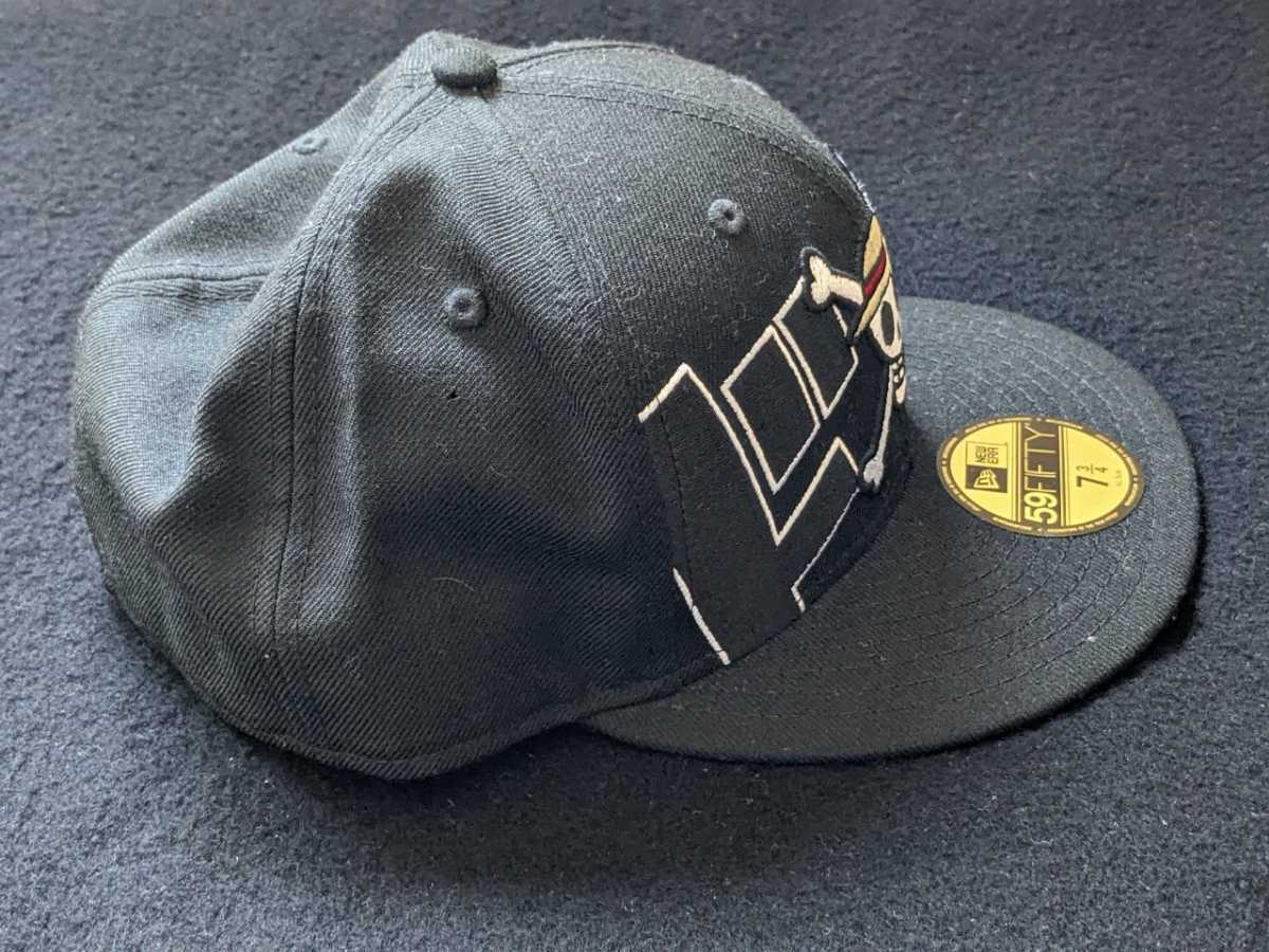 NEW ERA　ニューエラ　ONE PIECE　ワンピース　コラボ　キャップ　ドン　59FIFTY　7 3/4 61.5cm　黒色　ブラック　赤色　レッド　即決_画像4