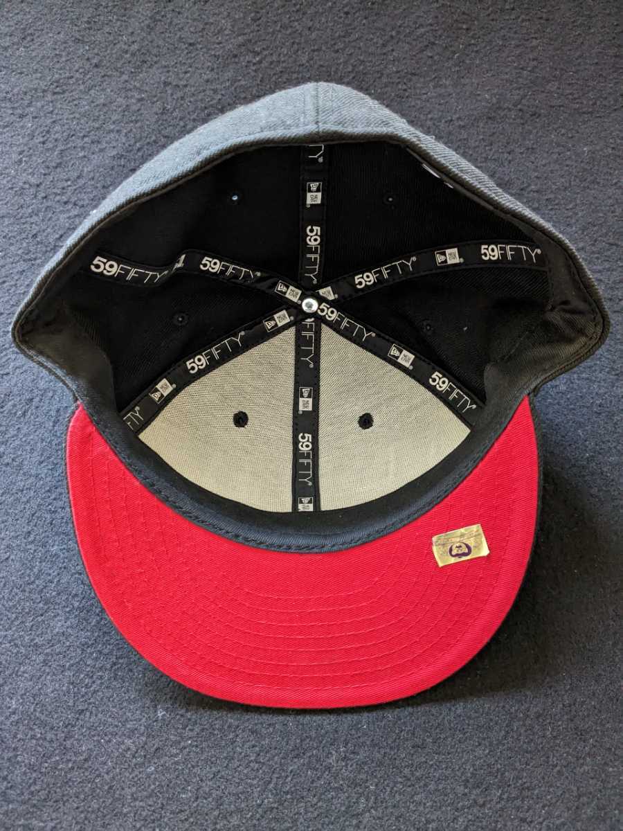 NEW ERA　ニューエラ　ONE PIECE　ワンピース　コラボ　キャップ　ドン　59FIFTY　7 3/4 61.5cm　黒色　ブラック　赤色　レッド　即決_画像6