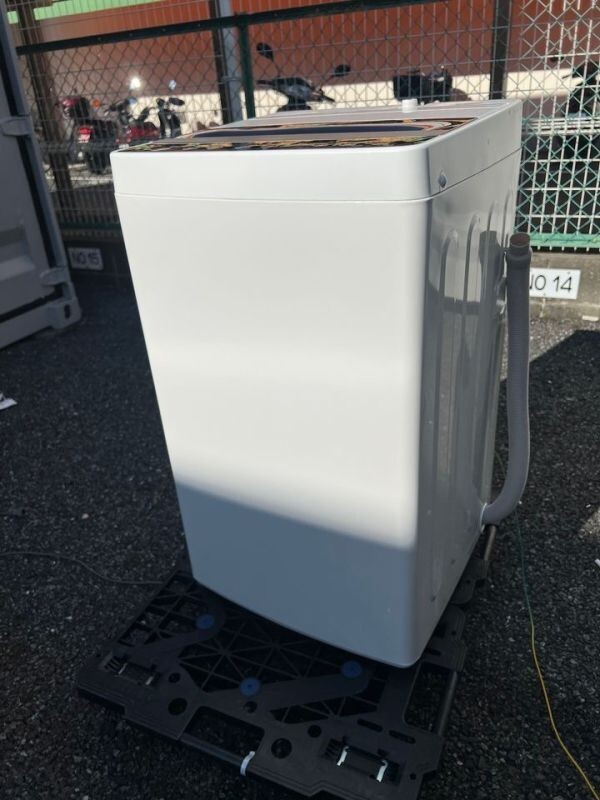 ZZ0178-2【動作確認済】Haier ハイアール 全自動洗濯機 JW-C55D 5.5kg 2022年製 高濃度洗浄 しわケア脱水 風乾燥 ホワイト 引取可 横浜_画像2