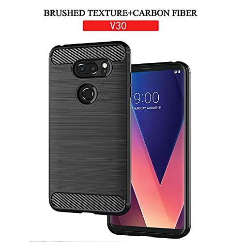 人気商品！ ケース ／ｉｓａｉ 【UNEED】LG V30＋／LGV35 V30＋ L－01K 炭素繊維カバー （素材／TPU）の画像2