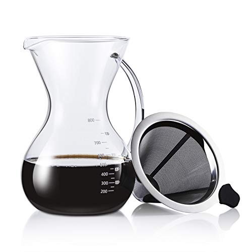 【SALE期間中】 ステンレスフィルター コーヒードリッパー ２層メッシュ Lｏｖｅ－KANKEI 耐熱ガラス コーヒーサーバーの画像1