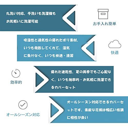 【在庫品のみ】 ボックスシーツ 枕カバー ベッド用 掛け布団カバー ダブル 寝具カバーセット 優しい肌触り 4点セット 布団カバの画像2