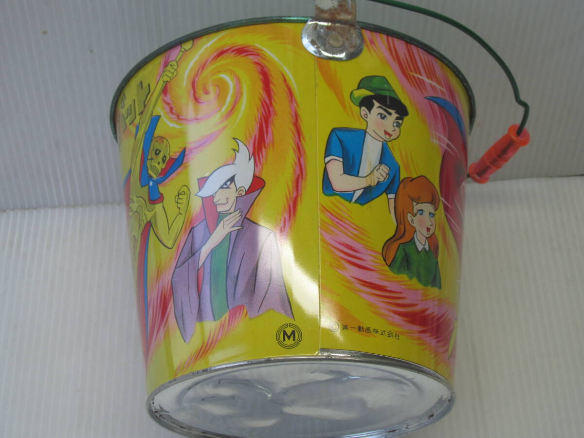 美品！ 三浦トーイ 製 黄金バット ブリキ バケツ 直径18cm 1960